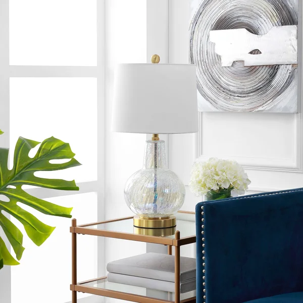 Safavieh Atlas Table Lamp - Silver - Ivory