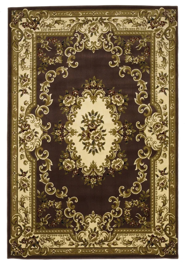 Kas Corinthian 5313 Aubusson 2&2x22 x 7&11x22 Runner Plum - Ivory Area Rug