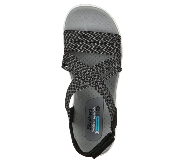 Skechers Womens Reggae Cup Oh - Snap! Sandals - Black - Size 6