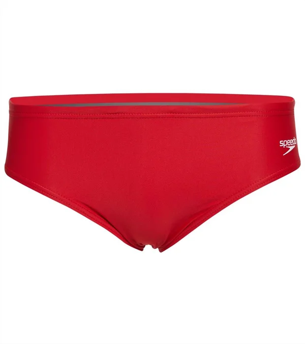 Speedo Men's Powerflex Eco Solid Brief - Red - 30