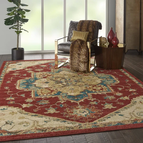 Nourison Traditional Vintage TRV01 Red Area Rug - 8&x 11&