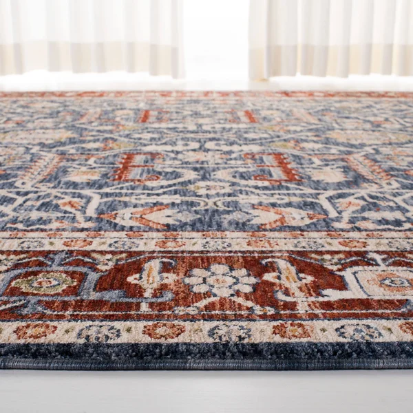 Ralph Lauren 6& x 9& Darcy Navy, Beige Rug