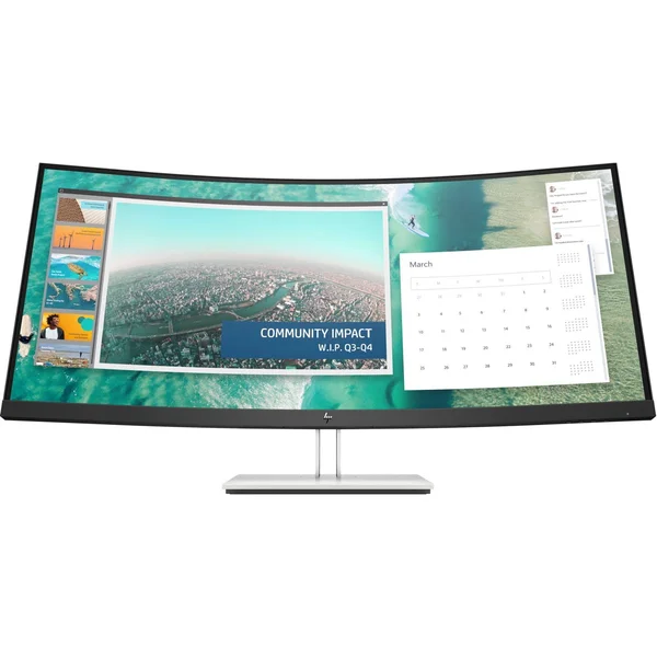 HP E344c 34x22 Wqhd Curved Screen LED LCD Monitor - 21:9