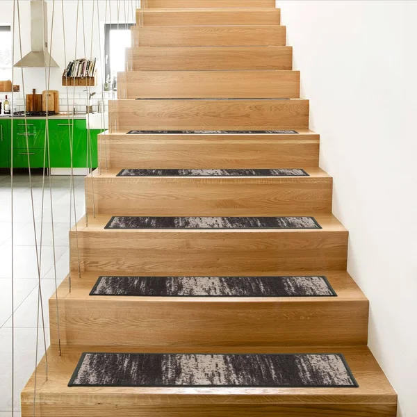 Rugshop Contemporary Ombre Non-Slip Stair Treads (Set of 13) 8.6x22 x 26x22 Cream
