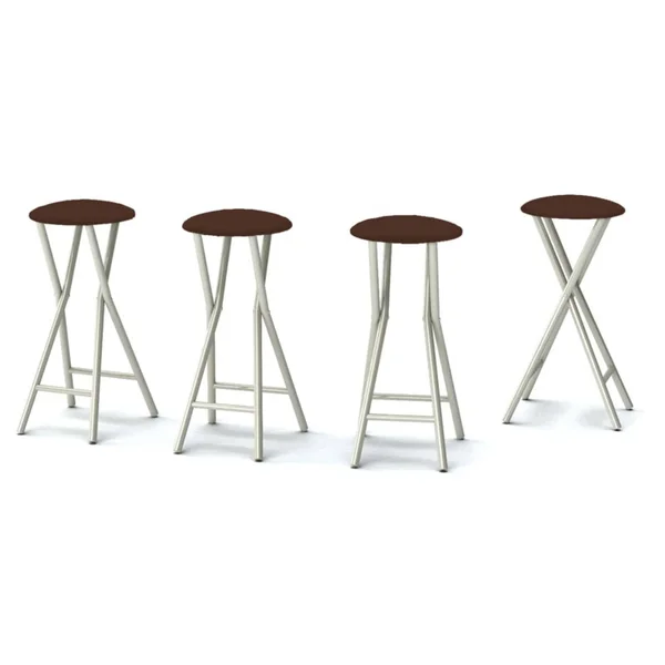 Best of Times 13169W1326 Bar Stools - Solid Dark Brown - Set of 4