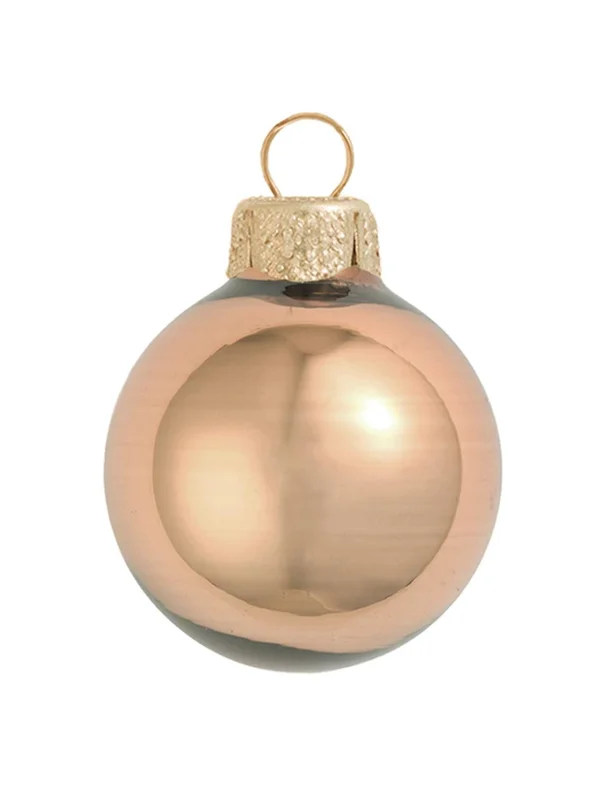 40ct Shiny Chocolate Brown Glass Ball Christmas Ornaments 1.5x22 (40mm)