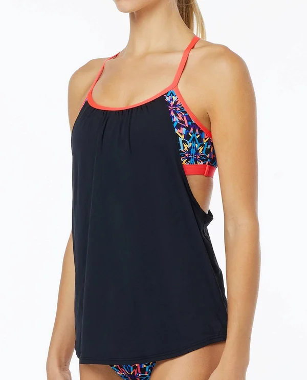 TYR Women's Carnivale Shea 2 in 1 Tank M Black, Multi