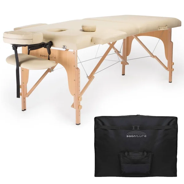 Saloniture Professional Portable Folding Massage Table with Carrying Case