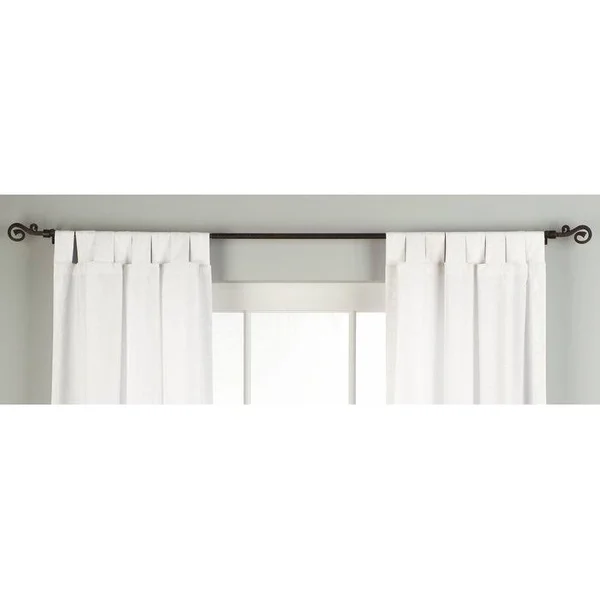 White Tab Top Velvet Curtain, Drape, Panel - Piece