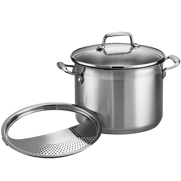 Tramontina Gourmet 3-Pc. Tri-Ply 6-Qt. Pasta Cooker, Gray