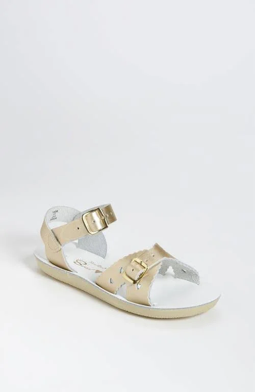 Salt Water Sandals by Hoy Sun San Sweetheart Sandal - Size 8 M in Metallic Gold at Nordstrom
