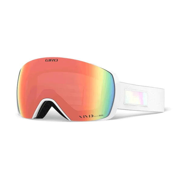 Giro Contact Adult Snow Goggle - White Iridescent Strap with Vivid Pink/Vivid Infrared Lenses
