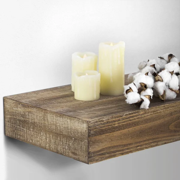 American Art Decor Family Wood Floating Wall Shelf, Brown