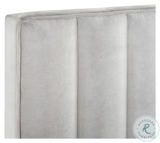 DS-D367-270 Light Gray King Cal. King Velvet Channel Headboard
