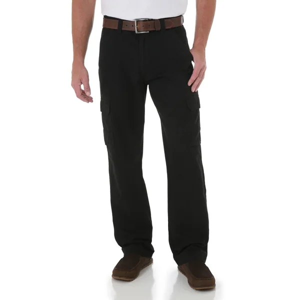Wrangler Twill Cargo Pants - Men - Black - 30x32