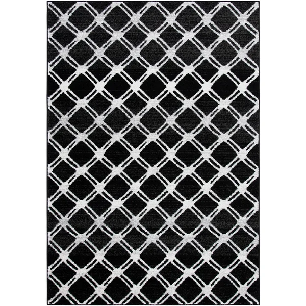 4& x 6& Rectangular Area Rug, Black, Safavieh