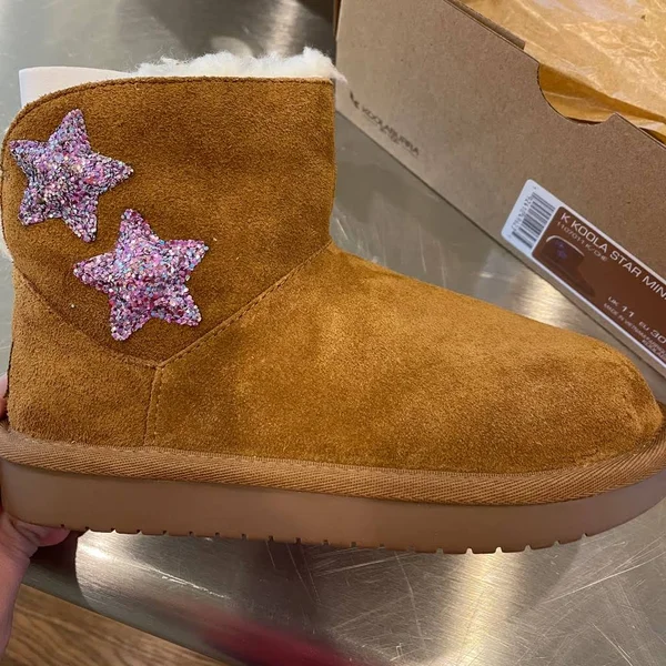 Koolaburra by Ugg - Kids& Koola Star Mini Boots in Chestnut - Size 12