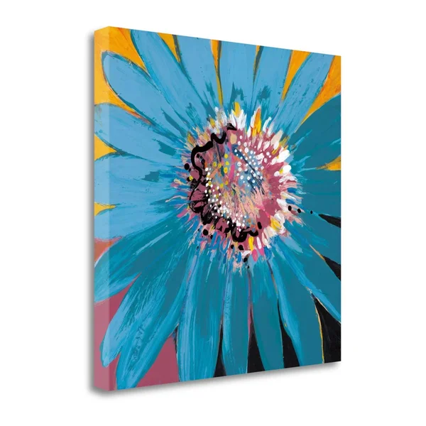 Tangletown Fine Art Sunshine Flower II by Leslie Bernsen - Giclee Print on Wrap Canvas, 30x22x30x22