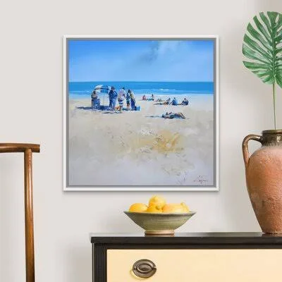 Family Day by Craig Trewin Penny - Painting Print on Canvas Highland Dunes Format: White Floater Framed Canvas - Size: 26x22 H x
