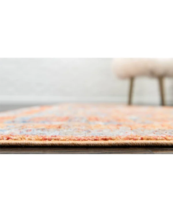 Unique Loom Williamsburg Brighton Runner Rug - 2& 7 x 8& 2 (Orange)