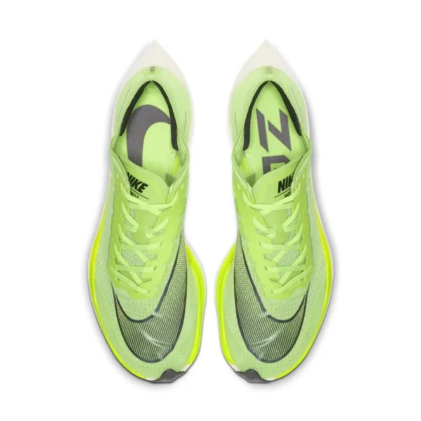 Nike Mens ZoomX Vaporfly Next% Racing Flats - Electric Green/Black/Guava Ice - Size 9.0