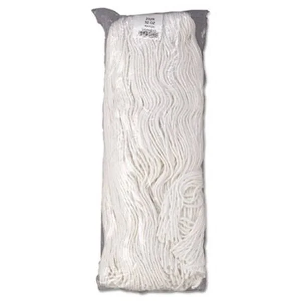 Boardwalk Rayon Fiber Mop Head, White - 12 pack