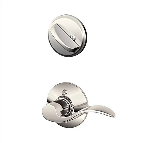 Schlage F59-ACC-LH Accent Left Handed Single Cylinder Interior Pack Polished Nickel