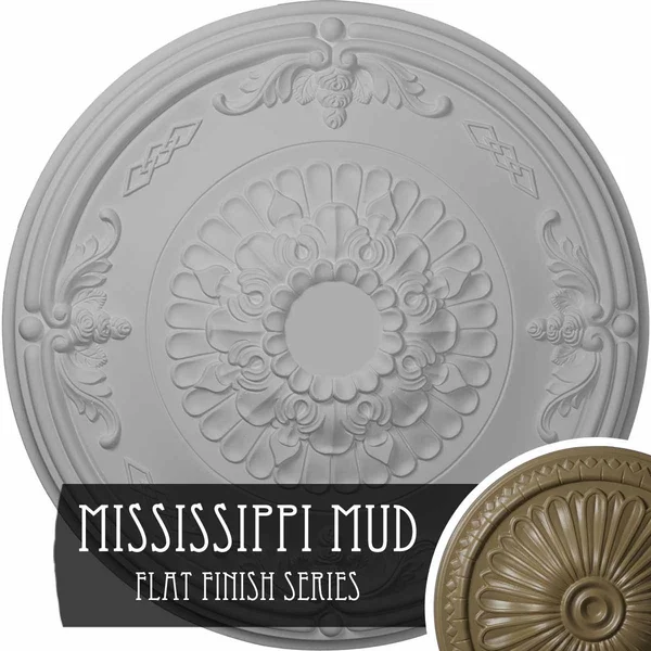 Ekena Millwork CM27ATMMF 26 1/4x22OD x 3 1/4x22P Athens Ceiling Medallion (Fits Canopies Up to 3 5/8x22) - Hand-Painted Mississip