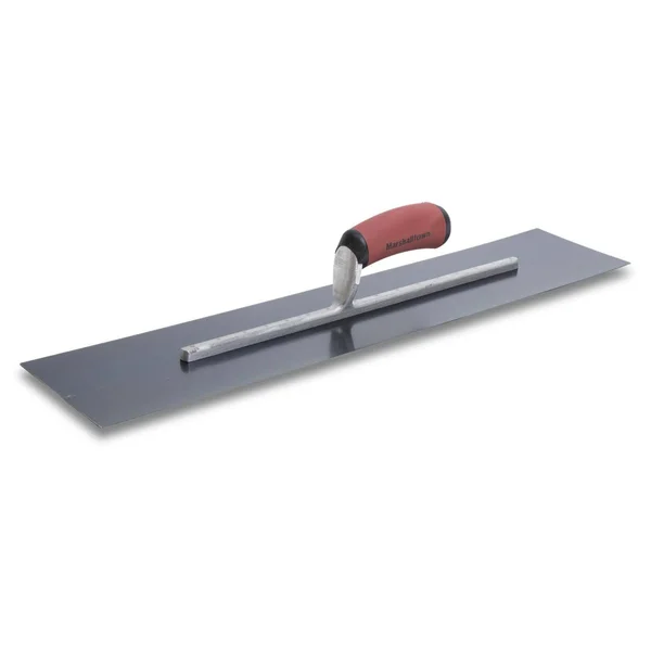 Marshalltown MXS244BD 24in x 4in Blue Steel Finishing Trowel with Curved DuraSoft Handle