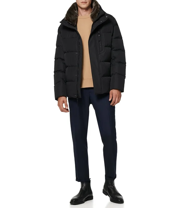 Marc New York Horizon Faux-Fur Down Hooded Jacket - 2XL