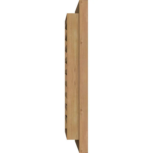 Ekena Millwork GVWVE32X1800SFUWR 32x22W x 18x22H Vertical Gable Vent (37x22W x 23x22H Frame Size): Unfinished, Functional, Smoot