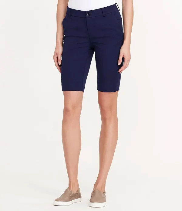 Lauren Ralph Lauren Women's Stretch Cotton Shorts - Lauren Navy - 8