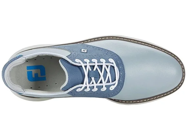 FootJoy Men's Traditions Classic Golf Shoes Size 11, Gray/White/Blue