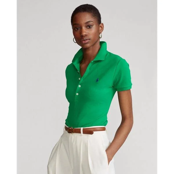 Ralph Lauren Women's Slim Fit Stretch Polo Shirt - Size L in Billiard/C7315