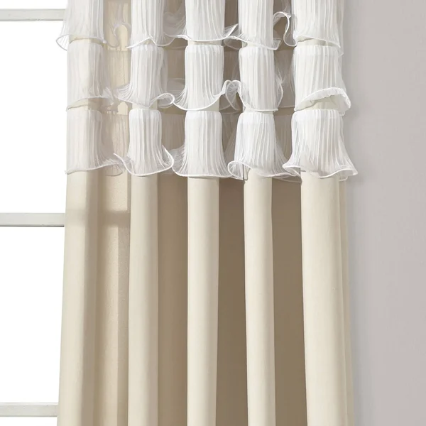 Lush Decor Avery Window Curtain Panels Neutral 54x84+2 Set