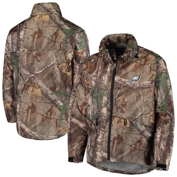 Men's Dunbrooke Realtree Camo Philadelphia Eagles Circle Sportsman Waterproof Packable Full-Zip Jacket Size: Medium