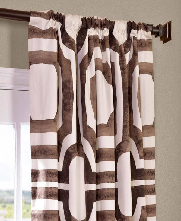 Mecca Printed Cotton Single Curtain Panel