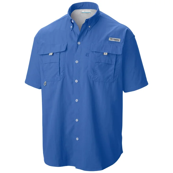 Columbia Men's PFG Bahama II Short Sleeve Shirt - Vivid Blue, 2X/Tall
