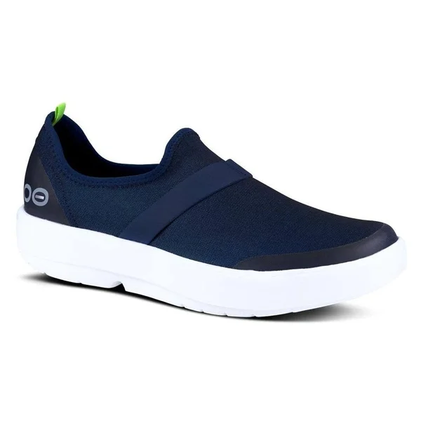 OOFOS OOmg Low Fibre (White/Navy) Women's Shoes
