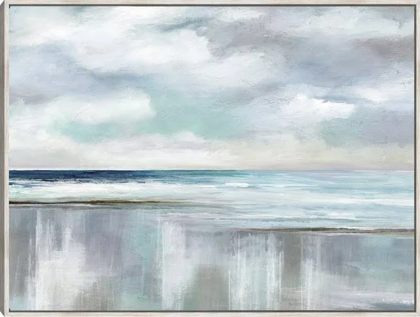 Cyan Sunrise Framed Canvas Prints by Nan Barnwood 32x24 Fineartcanvas