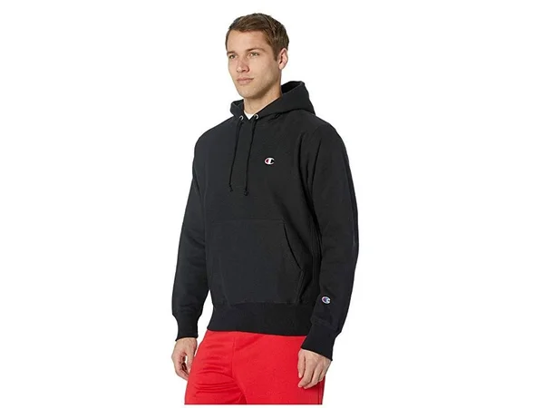 Champion Men's Life REVERSE Weave Pullover Hoodie - Black - M
