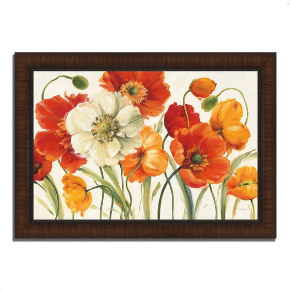 30x22 x 42x22 Poppies Melody I by Lisa Audit Framed Painting Print