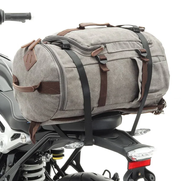 Motorcycle Roll Bag Craftride VG5 Tail Bag Vintage 30Ltr in Light Grey