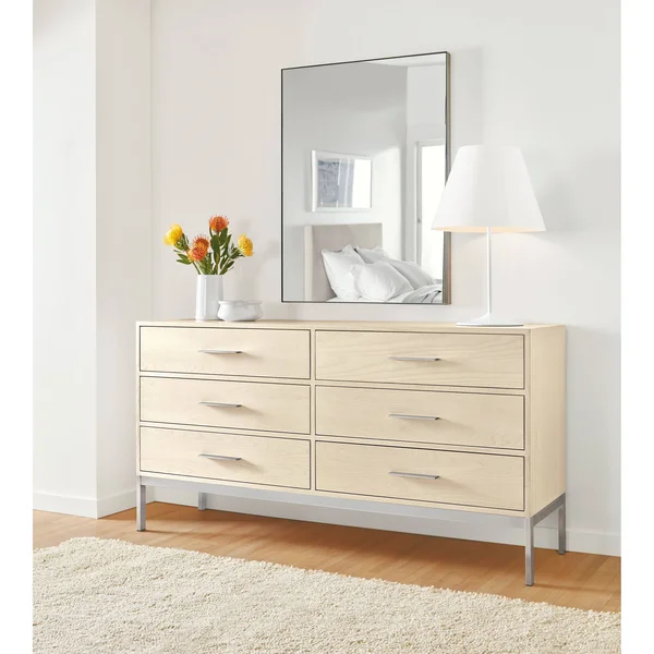 Room & Board - Modern Infinity Mirror 2D 36W 36H in Stainless Steel Silver