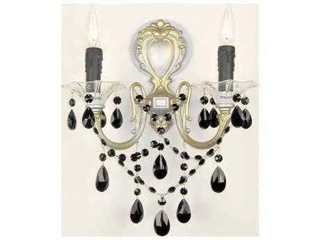 Classic Lighting 57002 CHP S Via Venteo Wall Sconce in Champagne Pearl with Swarovski Elements