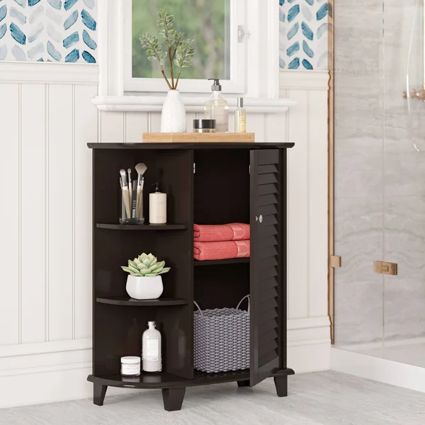Riverridge Ellsworth Floor Cabinet with Side Shelves - Espresso