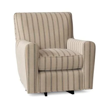Venus 32x22 Wide Swivel Armchair Craftmaster Body Fabric: Sender 10 - Arm Covers: No