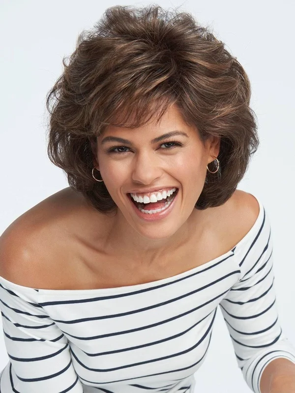 Raquel Welch Salsa Large Synthetic Wig, R13F25 Praline Foil