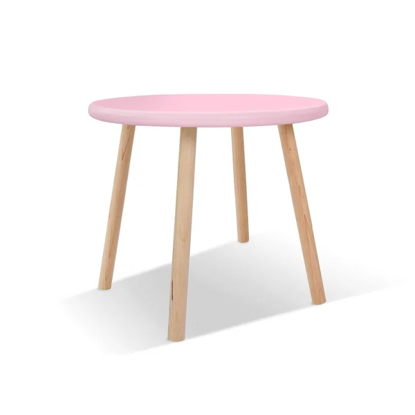 Peewee Round Kids Table - Walnut/Mint, 23.5x22 Small