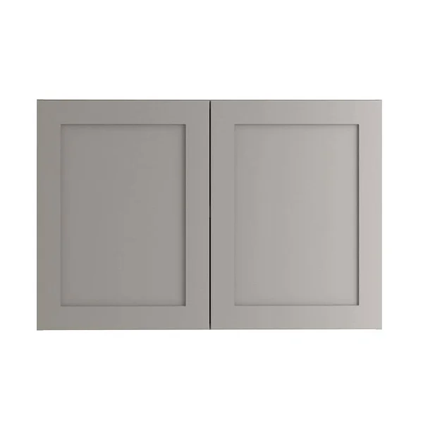 Hampton Bay Edson Shaker Assembled 36x24x24.6 in. Refrigerator Wall Cabinet in Gray